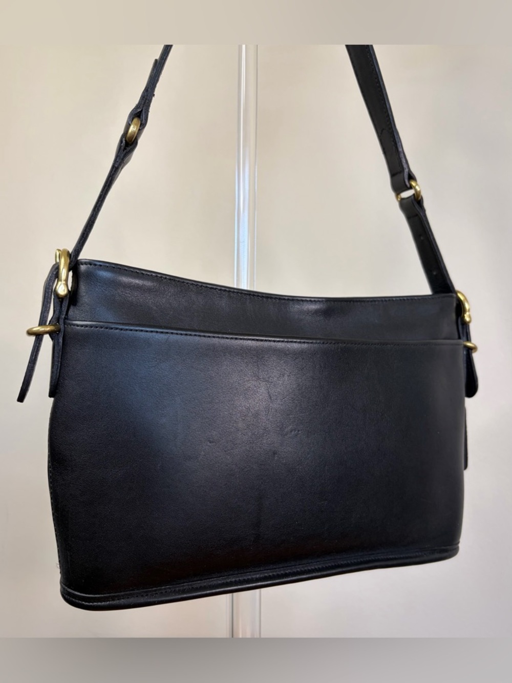 Vintage COACH Equestrian Slim Zip Crossbody Black 9802 EUC - Picture 4 of 17